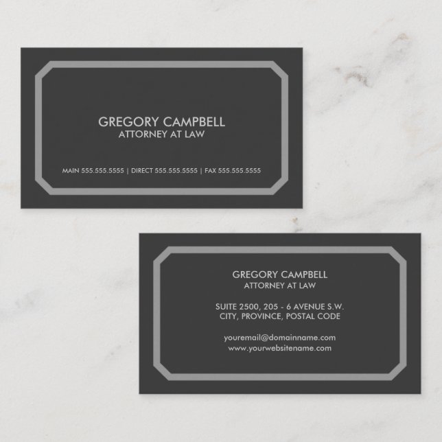 Tarjeta De Visita Abogado Profesional (Anverso / Reverso)