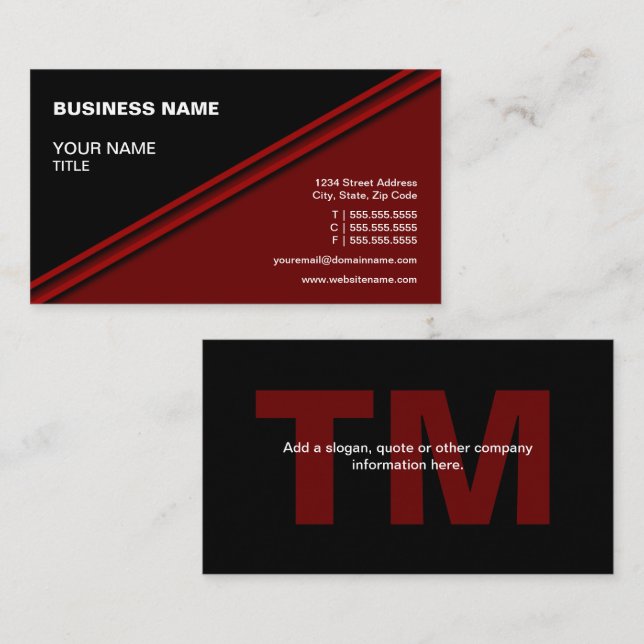 Tarjeta De Visita Abogado profesional (Anverso / Reverso)