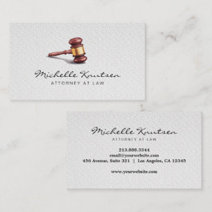 Tarjeta De Visita Abogado profesional clásico de moda en derecho