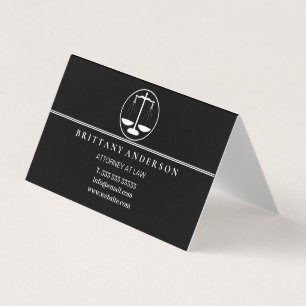 Tarjeta De Visita Abogado Profesional del Derecho Escala Negra