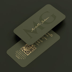 Tarjeta De Visita Abogado profesional Ejército Verde Lux Moderno