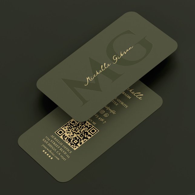Tarjeta De Visita Abogado profesional Ejército Verde Lux Moderno (Professional Attorney Lawyer Army Green Modern Lux Business Card
)