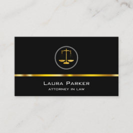 Tarjeta De Visita Abogado profesional en la escala clásica del oro