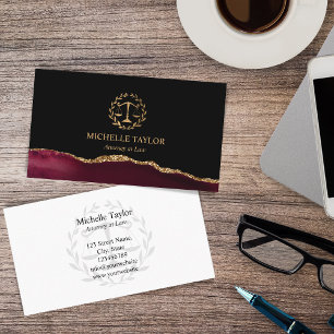 Tarjeta De Visita Abogado profesional en la escala de justicia juríd