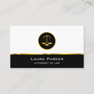 Tarjeta De Visita Abogado profesional en la escala legal del oro de