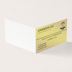 Tarjeta De Visita Abogado Profesional Juridico Escala Dorado Negro