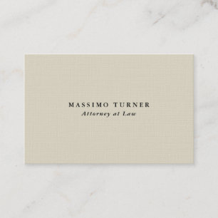 Tarjeta De Visita Abogado Profesional Minimalista de Lino Pastel