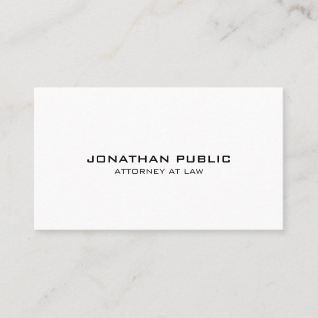 Tarjeta De Visita Abogado profesional moderno elegante simple (Anverso)