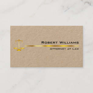 Tarjeta De Visita Abogado Profesional Simple Gold Legal
