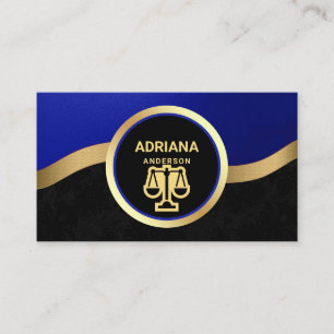 Tarjeta De Visita Abogado Royal Blue Gold Abogados Abogados Abogados