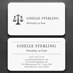 Tarjeta De Visita Abogado Simple