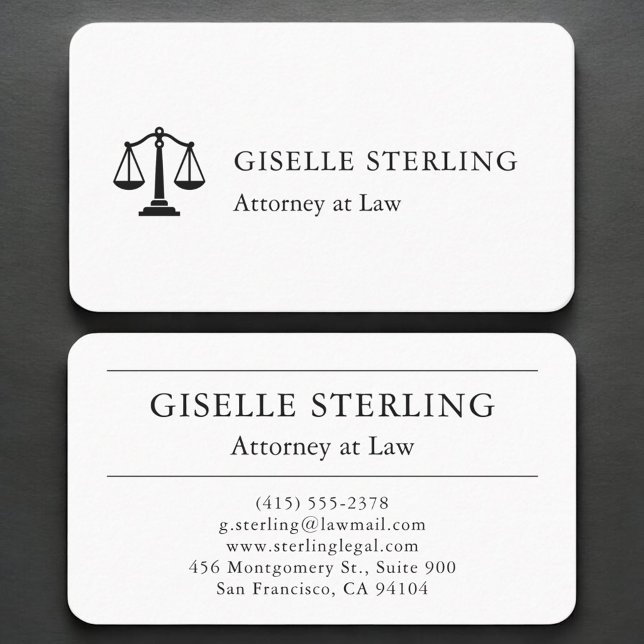 Tarjeta De Visita Abogado Simple (Subido por el creador)