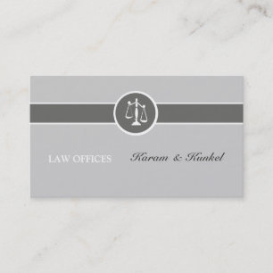Tarjeta De Visita Abogado simple neutral de las Justicia-Escalas del