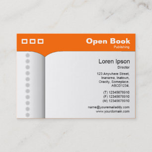 Tarjeta De Visita Abra el libro - naranja FF6600