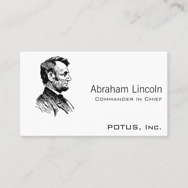 Tarjeta De Visita Abraham Lincoln (Anverso)
