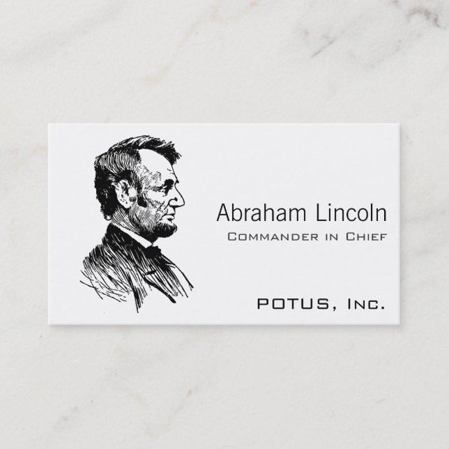 Tarjeta De Visita Abraham Lincoln (Anverso)