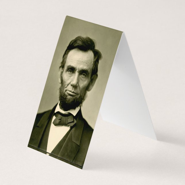 Tarjeta De Visita Abraham Lincoln presidente usa Estados Unidos (Reverso)
