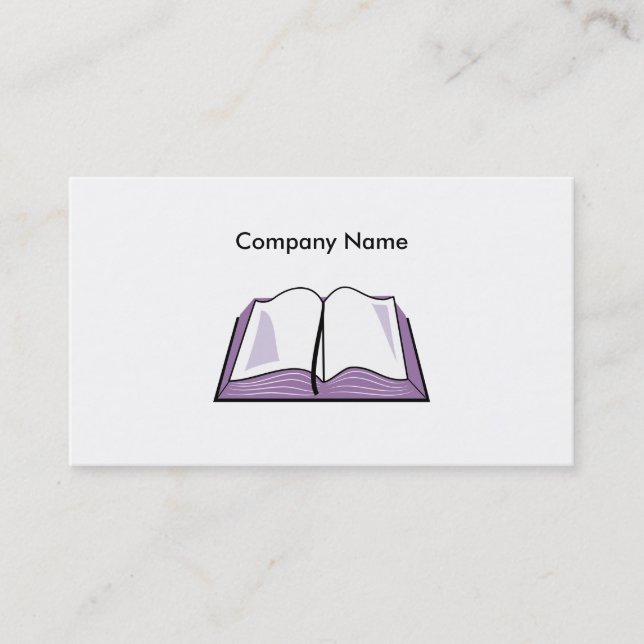 Tarjeta De Visita Ábrase nombre de Bible, Company (Anverso)