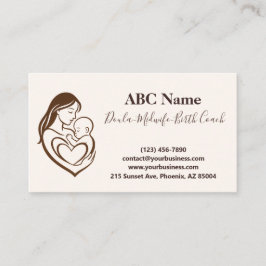 Tarjeta De Visita Abrazo de madre Doula y comadrona