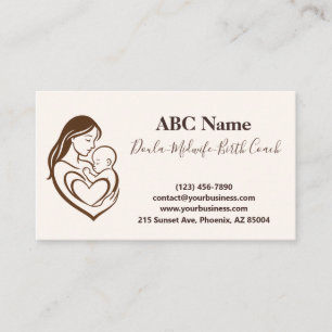 Tarjeta De Visita Abrazo de madre Doula y comadrona
