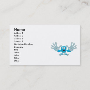 Tarjeta De Visita abrazo fuerte diez monstruo azul peludo tonto