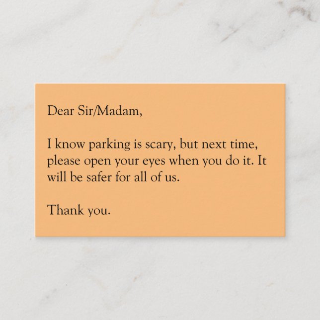 Tarjeta De Visita Abre los ojos (Anverso)