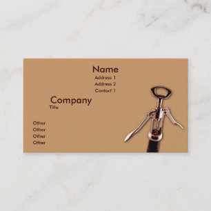 Tarjeta De Visita Abrelatas del vino