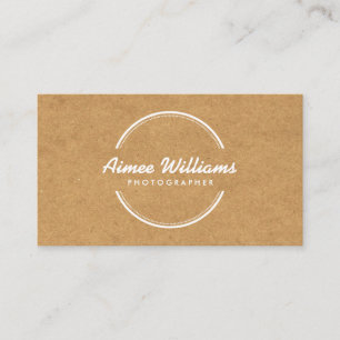 TARJETA DE VISITA ABRIR EL LOGOTIPO CIRCLE EN TAN CARDBOARD