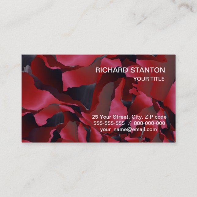 Tarjeta De Visita Absorción rojiza (Anverso)