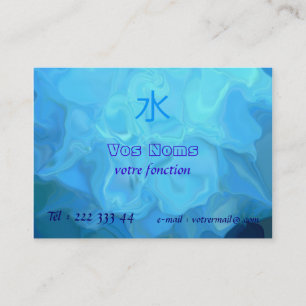 Tarjeta De Visita abstracción de agua con Kanji Misu