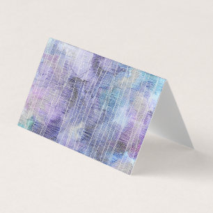 Tarjeta De Visita Abstracción de Tinta de Alcohol Lavanda con Líneas