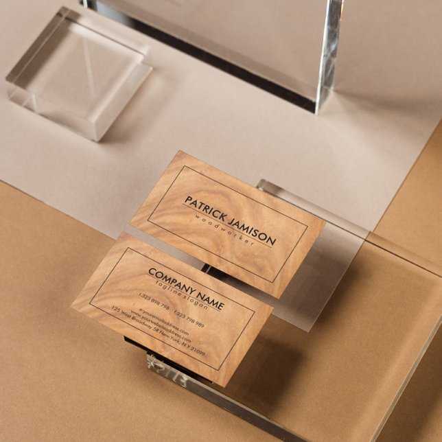Tarjeta De Visita Abstracción nudo de madera marrón (Subido por el creador)
