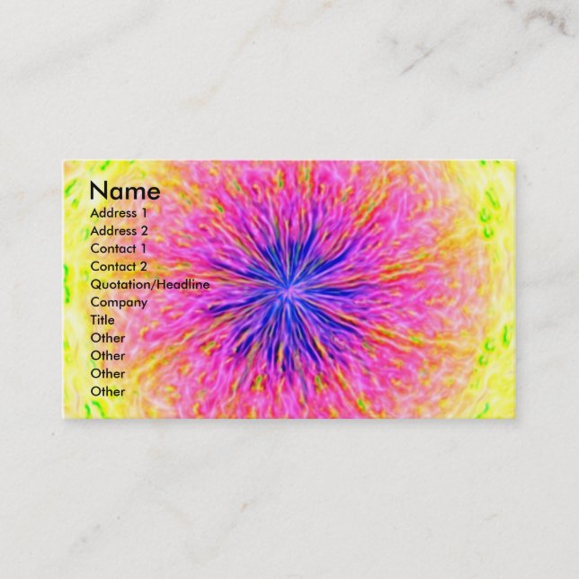 Tarjeta De Visita Abstract Delight (Anverso)