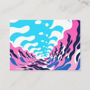 Tarjeta De Visita Abstract Dream Wave – Vibrant Surreal Flow