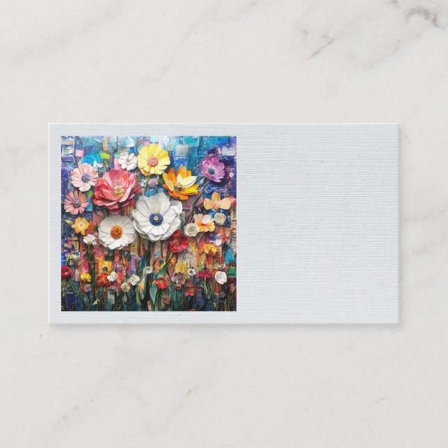 Tarjeta De Visita Abstract Floral Business Cards (Anverso)