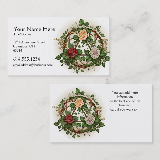 Tarjeta De Visita Abstract Floral Celtic Design Irish Business Card (Anverso / Reverso)
