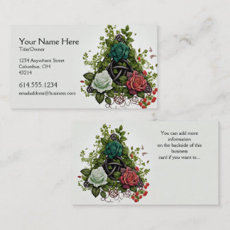 Tarjeta De Visita Abstract Floral Celtic Design Irish Business Card