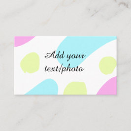 Tarjeta De Visita Abstract geometric shapes pastel add name photo ba