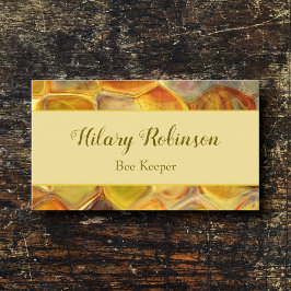 Tarjeta De Visita Abstract Honeycomb Beekeeper
