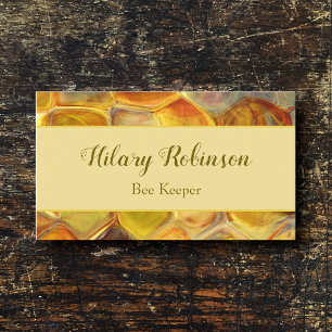 Tarjeta De Visita Abstract Honeycomb Beekeeper
