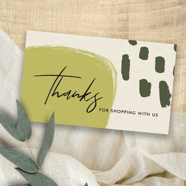 TARJETA DE VISITA ABSTRACT LIME GREEN KRAFT SCANDI GRACIAS LOGO (Subido por el creador)