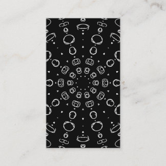Tarjeta De Visita Abstract Monochrome White Mandala Geometric Patter