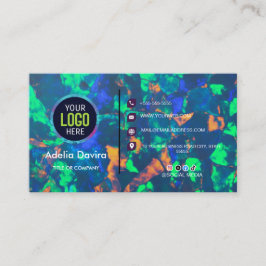Tarjeta De Visita Abstract Opal Gemstone Texture Business Card