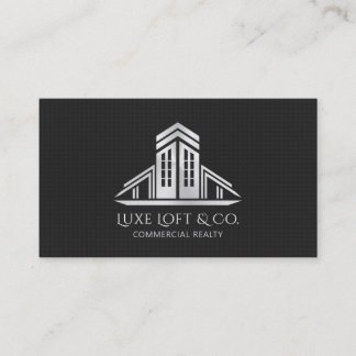 Tarjeta De Visita Abstract Real Estate Logo | Carbon Fiber