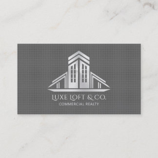 Tarjeta De Visita Abstract Real Estate Logo | Gray 