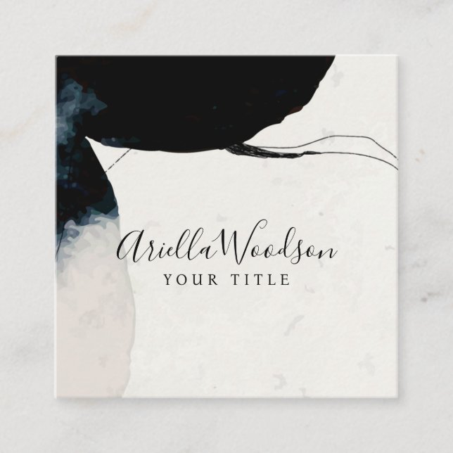 Tarjeta de visita Abstract Watercolor (Anverso)