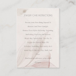 Tarjeta De Visita Abstract Watercolor Foliage Rubor JewelCare