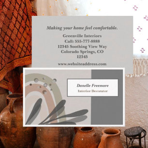 Tarjeta de visita abstracta con temática natural t