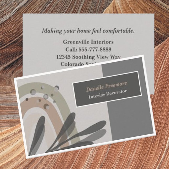 Tarjeta de visita abstracta con temática natural t (Subido por el creador)