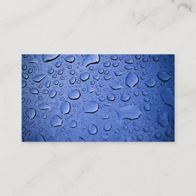 Tarjeta de visita abstracta de las gotitas de la (Anverso)